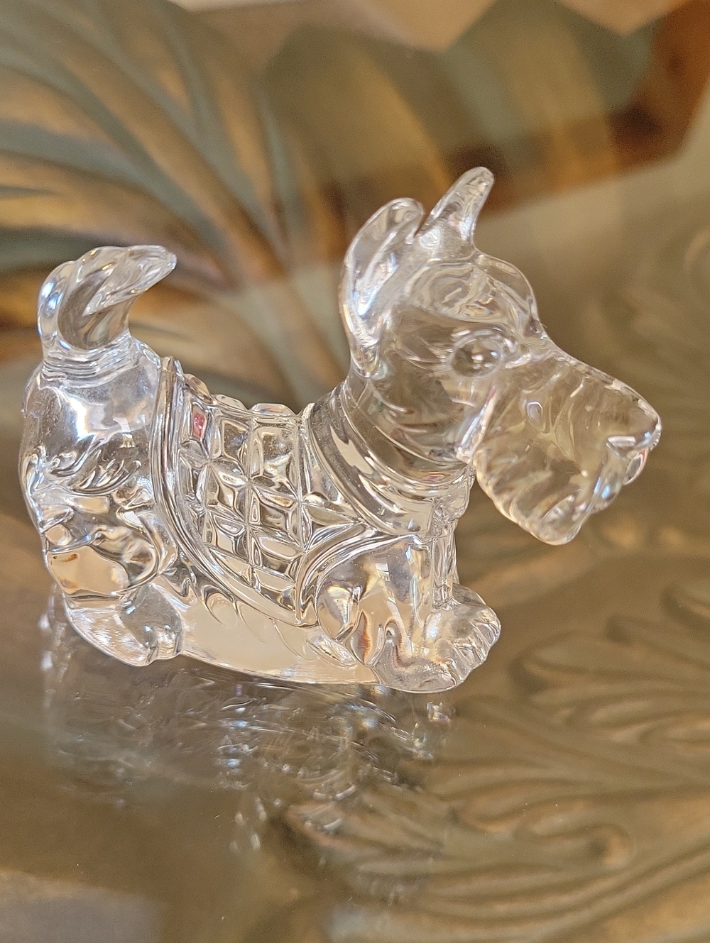 Princess House Lead Crystal Scottie Dog Figurine
